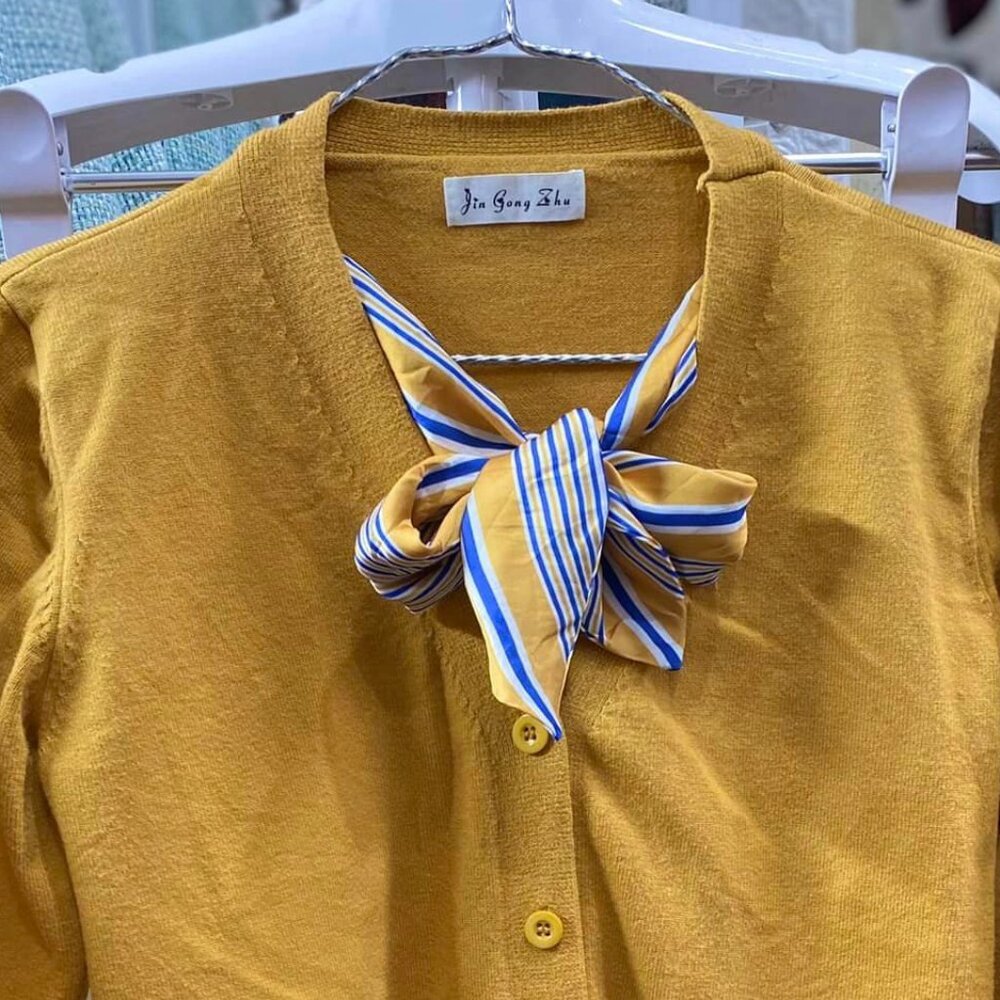 Mustard Yellow Knit Cardigan - Picture 4 of 4